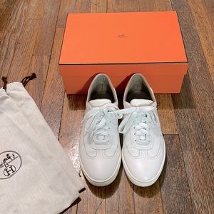 Hermes Quicker Sneakers Trainers White Orange size 38